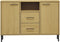 vidaXL - Dressoir - met - metalen - poten - OSLO - 113x40x77 - cm - grenenhout - bruin