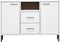vidaXL - Dressoir - met - metalen - poten - OSLO - 113x40x77 - cm - grenenhout - wit
