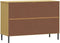 vidaXL - Dressoir - met - metalen - poten - OSLO - 113x40x77 - cm - grenenhout - bruin