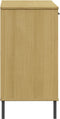 vidaXL - Dressoir - met - metalen - poten - OSLO - 113x40x77 - cm - grenenhout - bruin