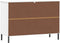 vidaXL - Dressoir - met - metalen - poten - OSLO - 113x40x77 - cm - grenenhout - wit