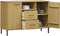vidaXL - Dressoir - met - metalen - poten - OSLO - 113x40x77 - cm - grenenhout - bruin