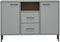 vidaXL - Dressoir - met - metalen - poten - OSLO - 113x40x77 - cm - grenenhout - grijs