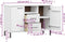 vidaXL - Dressoir - met - metalen - poten - OSLO - 113x40x77 - cm - grenenhout - wit