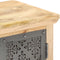 vidaXL - Dressoir - met - stalen - deuren - 60x35x75 - cm - massief - mangohout