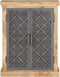 vidaXL - Dressoir - met - stalen - deuren - 60x35x75 - cm - massief - mangohout