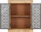 vidaXL - Dressoir - met - stalen - deuren - 60x35x75 - cm - massief - mangohout