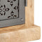 vidaXL - Dressoir - met - stalen - deuren - 60x35x75 - cm - massief - mangohout