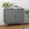 vidaXL - Dressoir - MOLDE - 90x40x80 - cm - massief - grenenhout - grijs