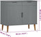 vidaXL - Dressoir - MOLDE - 90x40x80 - cm - massief - grenenhout - grijs