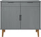 vidaXL - Dressoir - MOLDE - 90x40x80 - cm - massief - grenenhout - grijs