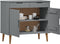 vidaXL - Dressoir - MOLDE - 90x40x80 - cm - massief - grenenhout - grijs