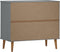 vidaXL - Dressoir - MOLDE - 90x40x80 - cm - massief - grenenhout - grijs