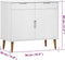 vidaXL - Dressoir - MOLDE - 90x40x80 - cm - massief - grenenhout - wit