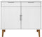 vidaXL - Dressoir - MOLDE - 90x40x80 - cm - massief - grenenhout - wit