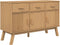 vidaXL - Dressoir - OLDEN - 114x43x73,5 - cm - massief - grenenhout - bruin