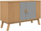 vidaXL - Dressoir - OLDEN - 114x43x73,5 - cm - massief - grenenhout - grijs - en - bruin