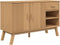 vidaXL - Dressoir - OLDEN - 114x43x73,5 - cm - massief - grenenhout - bruin