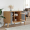 vidaXL - Dressoir - OLDEN - 114x43x73,5 - cm - massief - grenenhout - grijs - en - bruin