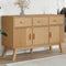 vidaXL - Dressoir - OLDEN - 114x43x73,5 - cm - massief - grenenhout - bruin
