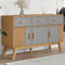 vidaXL - Dressoir - OLDEN - 114x43x73,5 - cm - massief - grenenhout - grijs - en - bruin