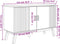 vidaXL - Dressoir - OLDEN - 114x43x73,5 - cm - massief - grenenhout - grijs - en - bruin