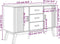 vidaXL - Dressoir - OLDEN - 114x43x73,5 - cm - massief - grenenhout - wit - en - bruin