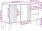 vidaXL - Dressoir - OLDEN - 114x43x73,5 - cm - massief - grenenhout - bruin