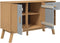 vidaXL - Dressoir - OLDEN - 114x43x73,5 - cm - massief - grenenhout - grijs - en - bruin