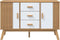 vidaXL - Dressoir - OLDEN - 114x43x73,5 - cm - massief - grenenhout - wit - en - bruin