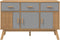 vidaXL - Dressoir - OLDEN - 114x43x73,5 - cm - massief - grenenhout - grijs - en - bruin