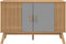 vidaXL - Dressoir - OLDEN - 114x43x73,5 - cm - massief - grenenhout - grijs - en - bruin