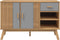 vidaXL - Dressoir - OLDEN - 114x43x73,5 - cm - massief - grenenhout - grijs - en - bruin