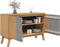 vidaXL - Dressoir - OLDEN - 114x43x73,5 - cm - massief - grenenhout - grijs - en - bruin