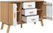 vidaXL - Dressoir - OLDEN - 114x43x73,5 - cm - massief - grenenhout - wit - en - bruin