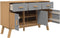 vidaXL - Dressoir - OLDEN - 114x43x73,5 - cm - massief - grenenhout - grijs - en - bruin