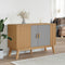 vidaXL - Dressoir - OLDEN - 114x43x73,5 - cm - massief - grenenhout - grijs - en - bruin