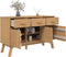 vidaXL - Dressoir - OLDEN - 114x43x73,5 - cm - massief - grenenhout - bruin