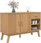 vidaXL - Dressoir - OLDEN - 114x43x73,5 - cm - massief - grenenhout - bruin