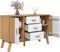 vidaXL - Dressoir - OLDEN - 114x43x73,5 - cm - massief - grenenhout - wit - en - bruin