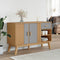 vidaXL - Dressoir - OLDEN - 114x43x73,5 - cm - massief - grenenhout - grijs - en - bruin
