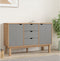 vidaXL - Dressoir - OTTA - 113,5x43x73 - cm - massief - grenenhout - bruin - en - grijs