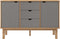 vidaXL - Dressoir - OTTA - 113,5x43x73 - cm - massief - grenenhout - bruin - en - grijs