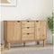 vidaXL - Dressoir - OTTA - 113,5x43x73 - cm - massief - grenenhout - bruin - en - grijs