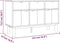 vidaXL - Dressoir - OTTA - 114x43x73,5 - cm - massief - grenenhout