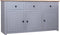 vidaXL - Dressoir - Panama - Range - 135x40x80 - cm - massief - grenenhout - grijs