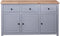 vidaXL - Dressoir - Panama - Range - 135x40x80 - cm - massief - grenenhout - grijs