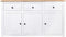 vidaXL - Dressoir - Panama - Range - 135x40x80 - cm - massief - grenenhout - wit