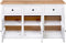 vidaXL - Dressoir - Panama - Range - 135x40x80 - cm - massief - grenenhout - wit