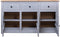 vidaXL - Dressoir - Panama - Range - 135x40x80 - cm - massief - grenenhout - grijs